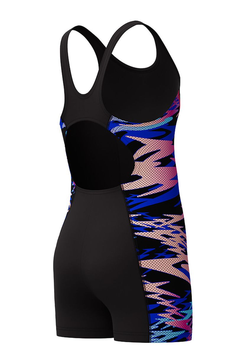Speedo Girls Splice Muscleback Legsuit - Hyperboom