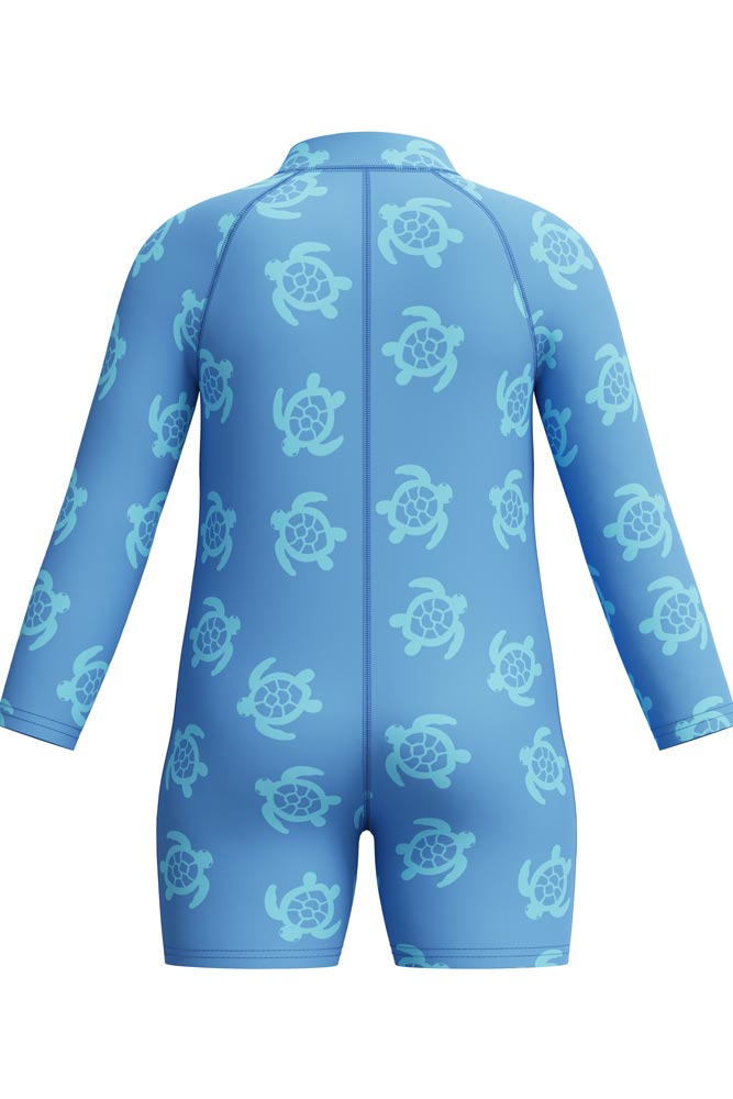 Speedo Toddler Boys Long Sleeve Zip Front Sunsuit - Turtle