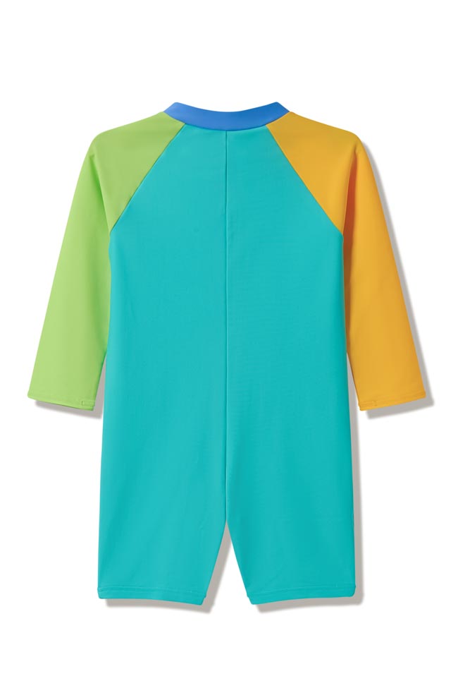 Speedo Toddler Boys Long Sleeve Zip One Piece - Colourblock