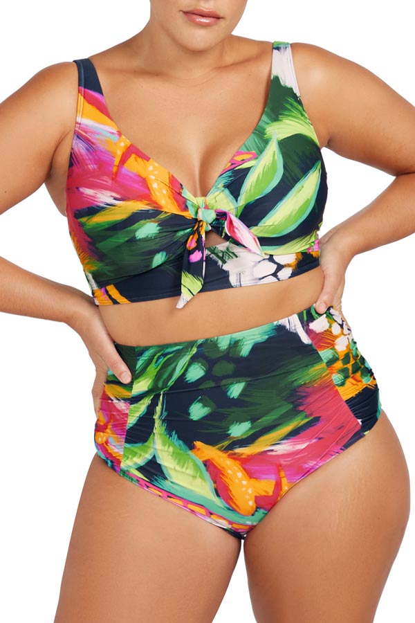 Artesands Raphael High Waist Ruched Swim Pant - Chelona