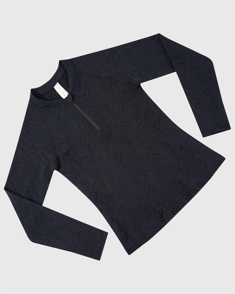 Aqua Blu Girls Long Sleeve Rash Vest - Stepping Stones