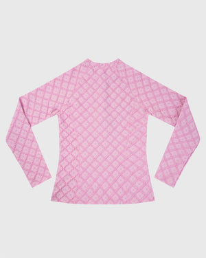 Aqua Blu Girls Long Sleeve Rash Vest - Stepping Stones