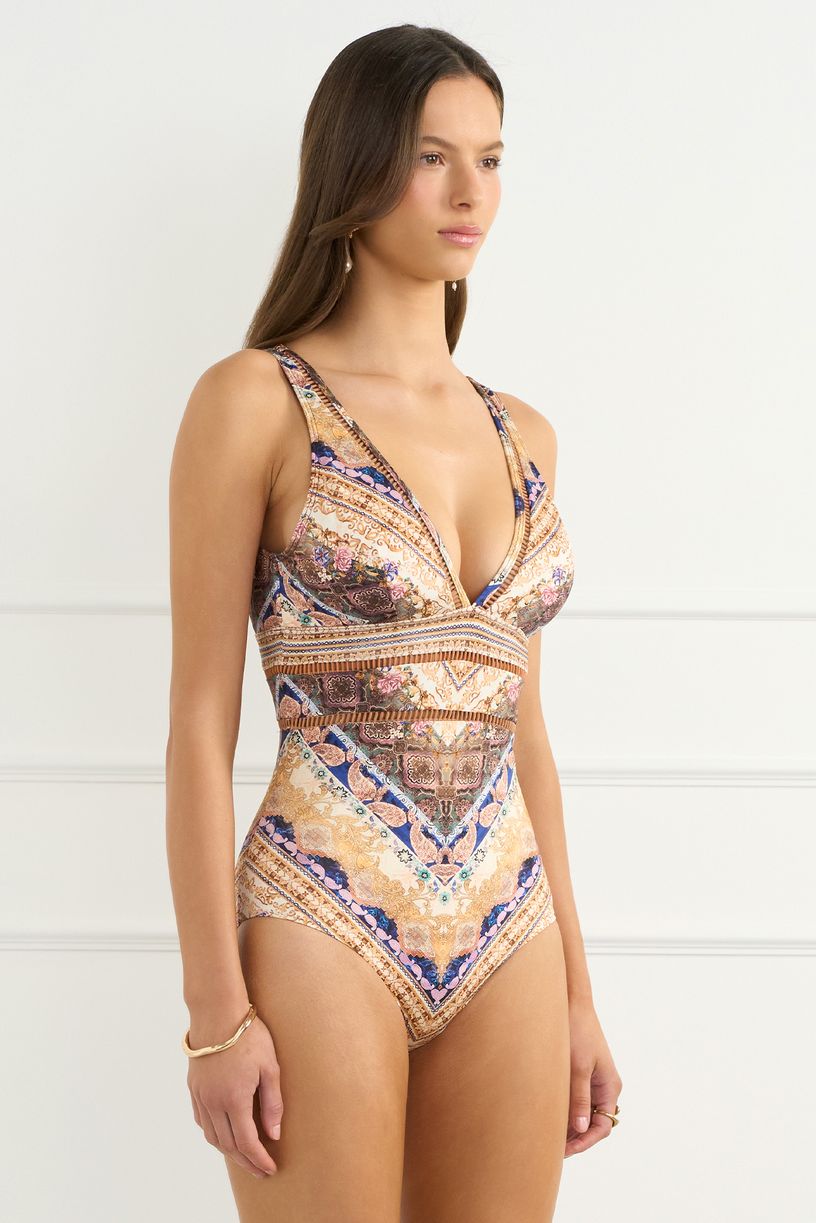 Aqua Blu Womens Eve One Piece - Entramado