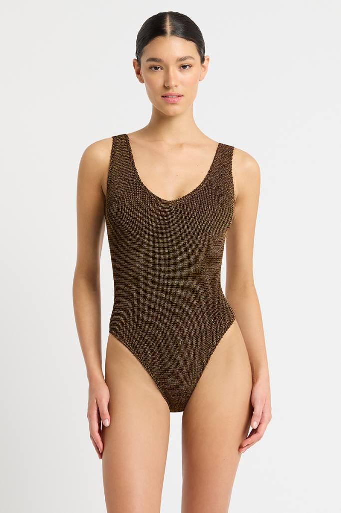 Bond-eye The Mara One Piece - Cocoa Lurex