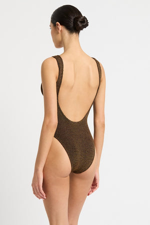 Bond-eye The Mara One Piece - Cocoa Lurex