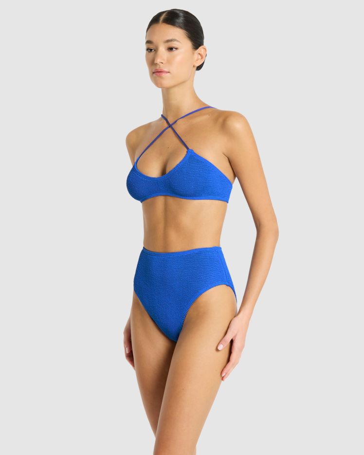 Bond-eye Selena Crop - Cobalt Recycled