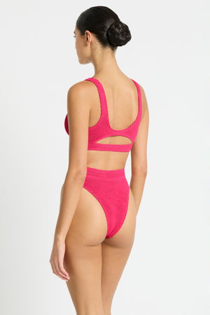 Bond-eye Sasha Crop - Raspberry Recycled