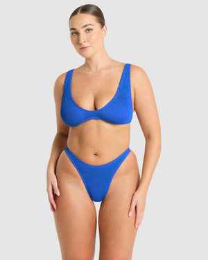 Bond-eye Scout Crop - Cobalt Recycled