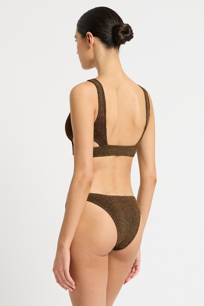 Bond-eye The Nino Crop - Cocoa Lurex