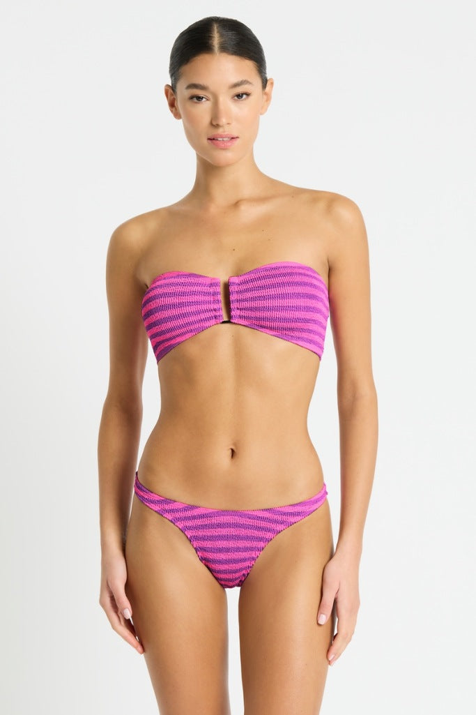 Bond-eye Blake Bandeau - Cerise Stripe
