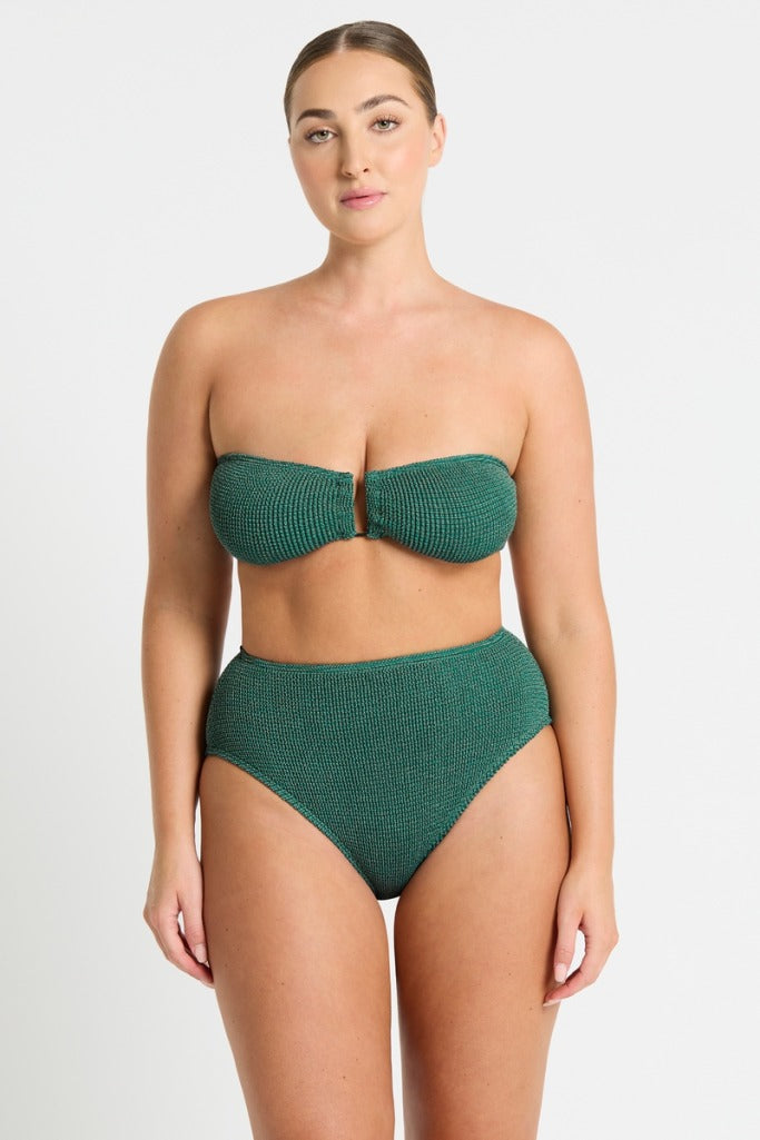 Bond-eye Palmer Brief - Bottle Green Lurex
