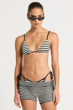 Bond-eye Dom Short - Black Dot Stripe
