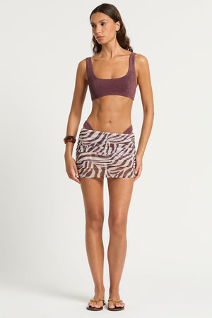 Bond-eye Claudia Mini Skirt - Zebra Mesh