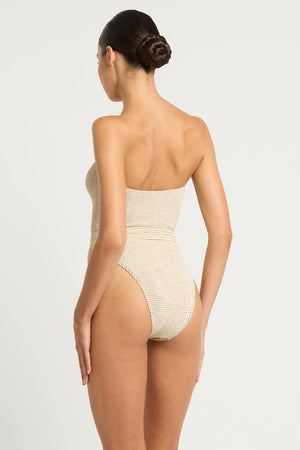 Bond-eye The Belt Fane One Piece - White Lurex