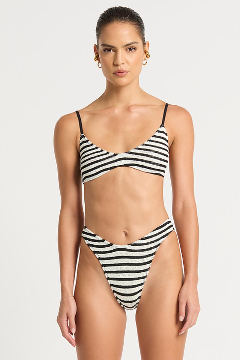 Bond-eye Christy Brief - Black Dot Stripe