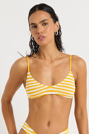 Bond-Eye Edwards Crop - Saffron Stripe