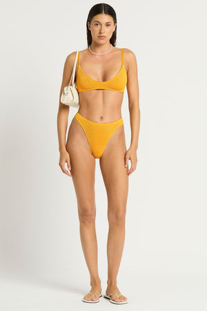 Bond-Eye Edwards Crop - Saffron Recycled