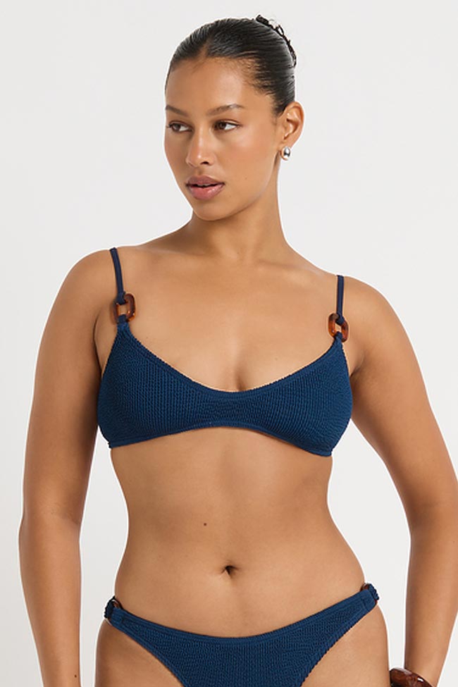 Bond-Eye Ring Edwards Crop - Marine Recycled Crinkle