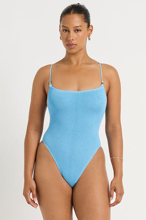 Bond-Eye Beaded Indira One Piece - Cloud Blue Recycled