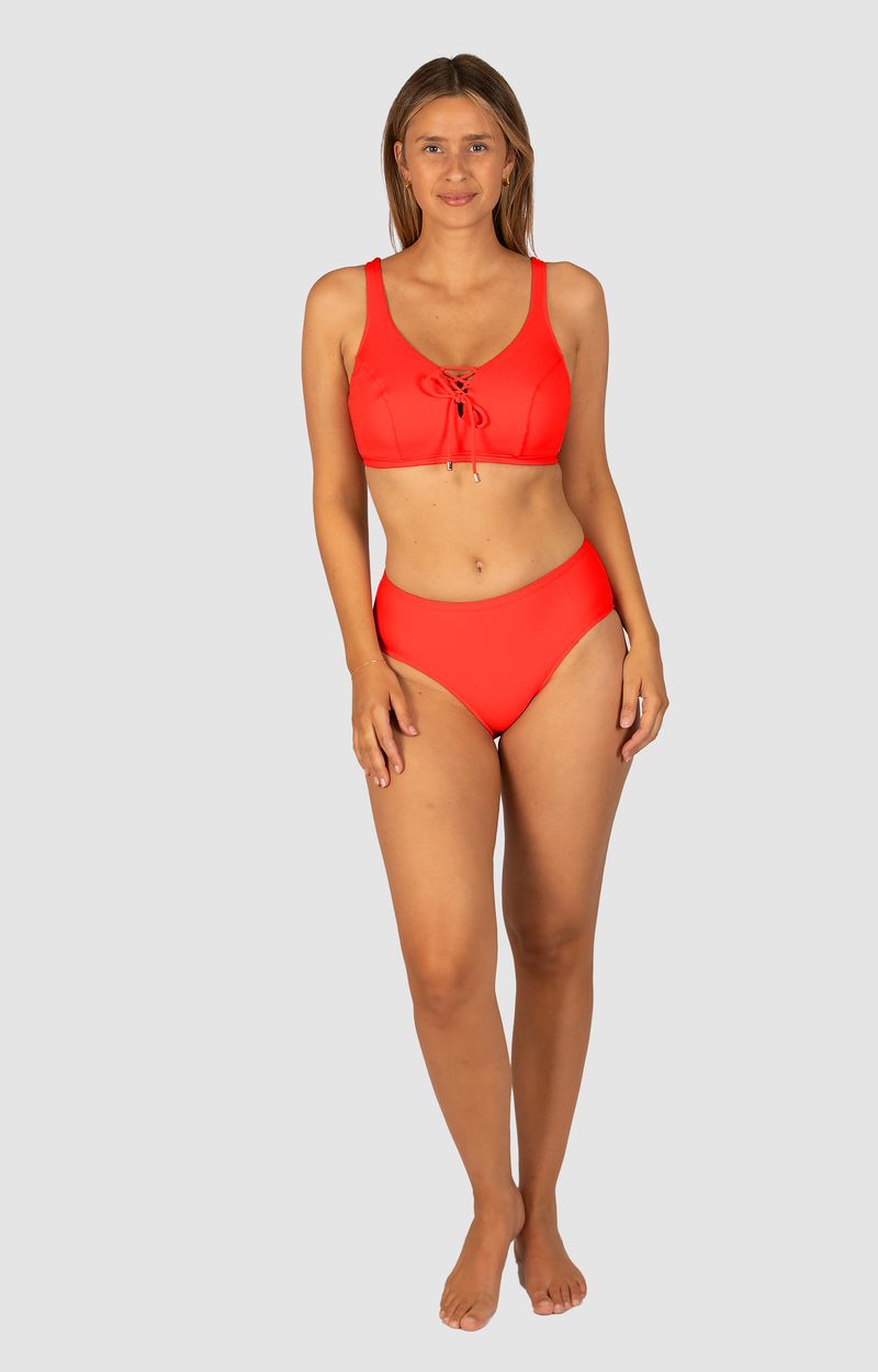 Baku E-G Cup Lace Up Bra - Rococco