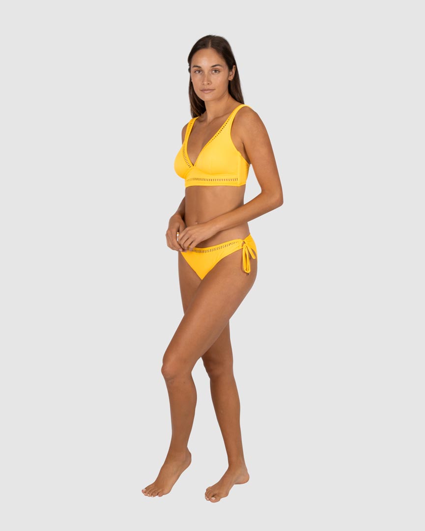 Baku Ladder Lace Hipster Tie Side Pant - Rococco