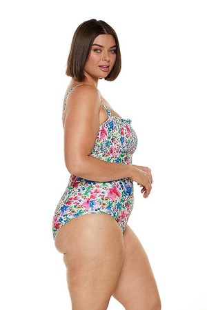Capriosca Shirred One Piece - Summer Fields