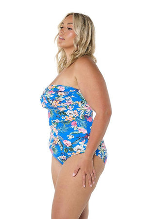 Capriosca Twist Front Bandeau One Piece - Florida