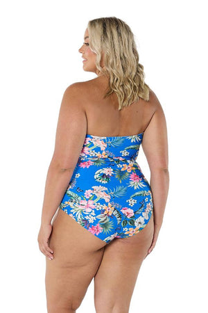 Capriosca Twist Front Bandeau One Piece - Florida