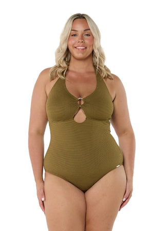 Capriosca Halter Ring One Piece - Zanzibar