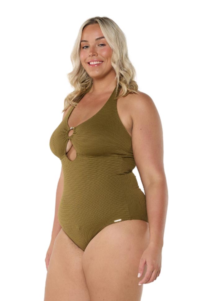 Capriosca Halter Ring One Piece - Zanzibar