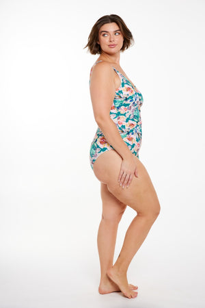 Capriosca Waist Tie Crossover One Piece - Maui