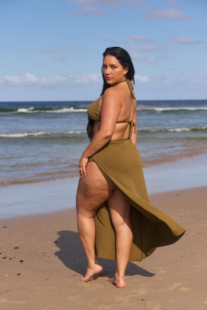 Capriosca Maxi Split Skirt - Zanzibar