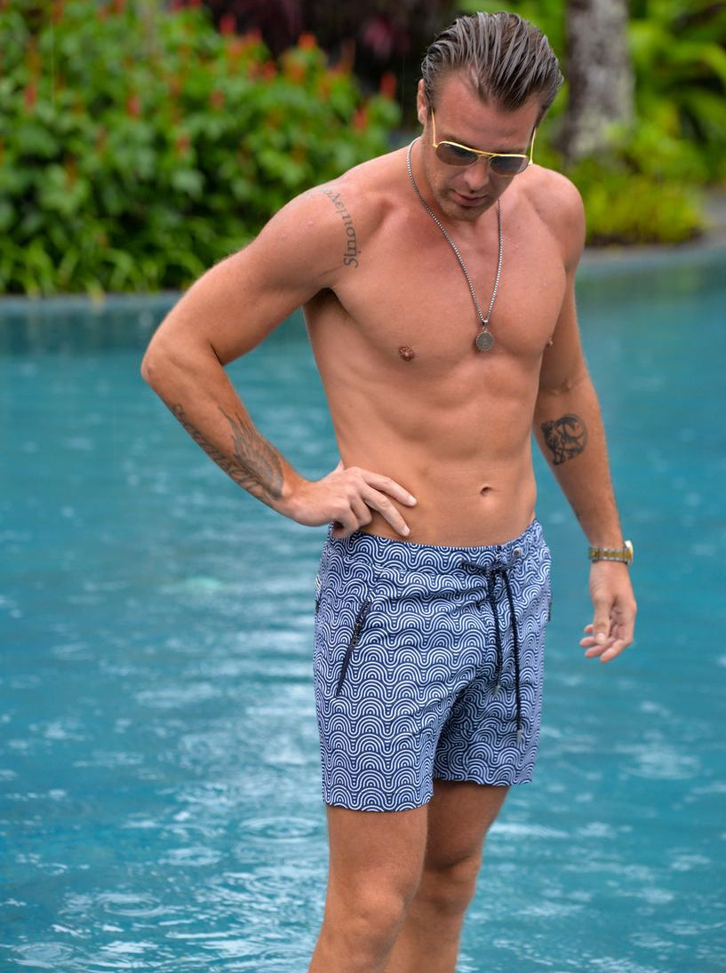 Pier St Barth Mens Pier Long Swim Short