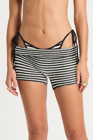 Bond-eye Dom Short - Black Dot Stripe