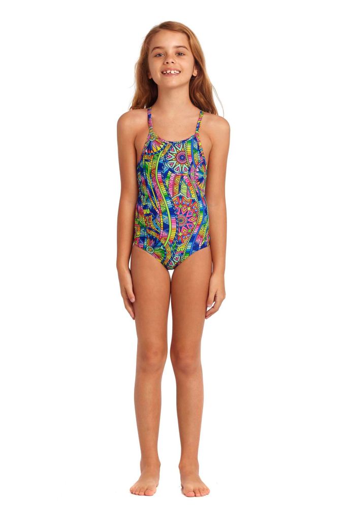 Funkita Toddler Girls Printed One Piece - Spin The Bottle