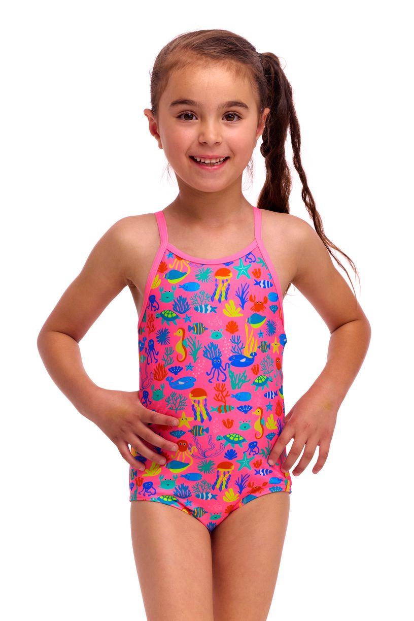 Funkita Toddler Girls Printed One Piece - Fishilicious
