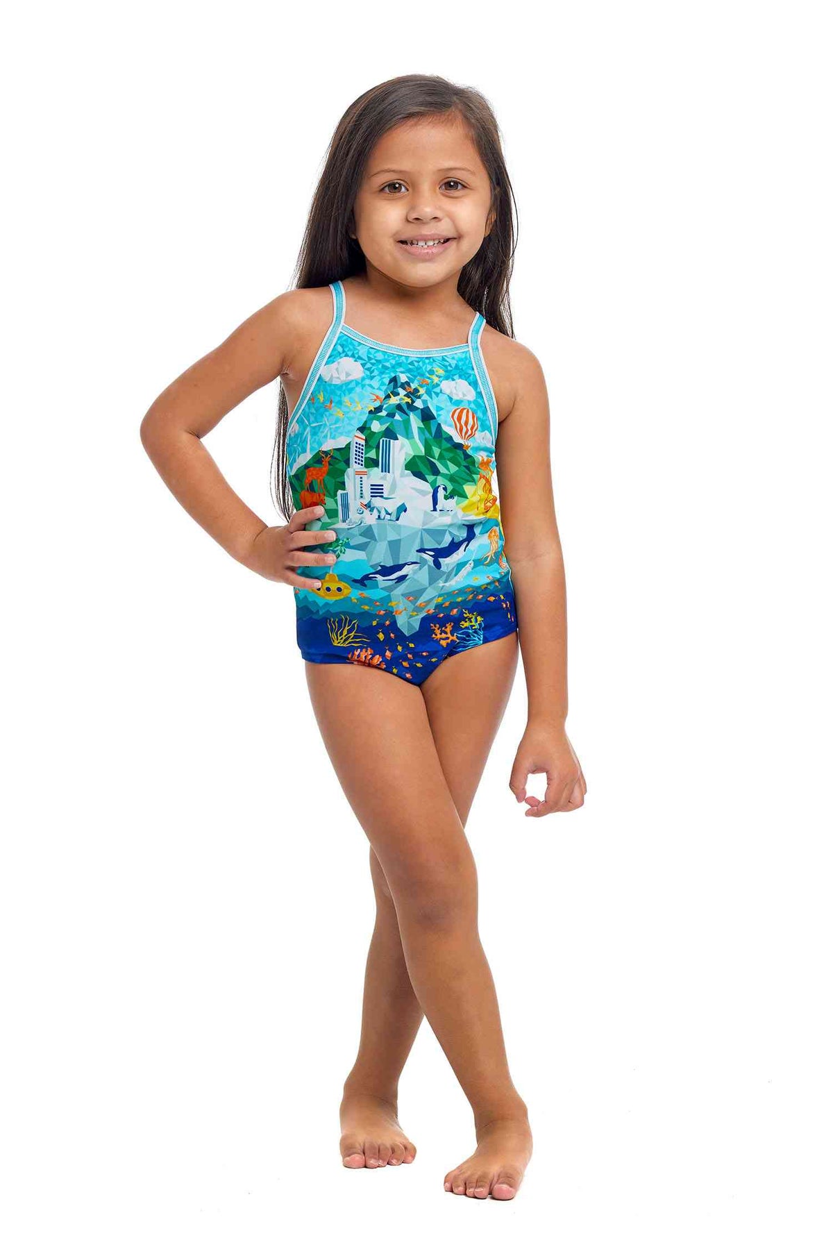Funkita Printed Toddler Girls One Piece - Wildermess
