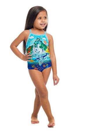 Funkita Printed Toddler Girls One Piece - Wildermess
