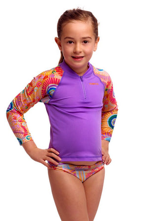Funkita Toddler Girls Zippy Rash Vest - Kulin Colour