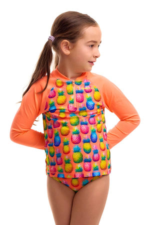Funkita Toddler Girls Zippy Rash Vest - Pinky Piney