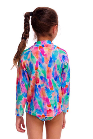 Funkita Toddler Girls Zippy Rash Vest - Tickle Pink