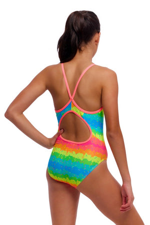 Funkita Girls Diamond Back One Piece - Melting Mayhem
