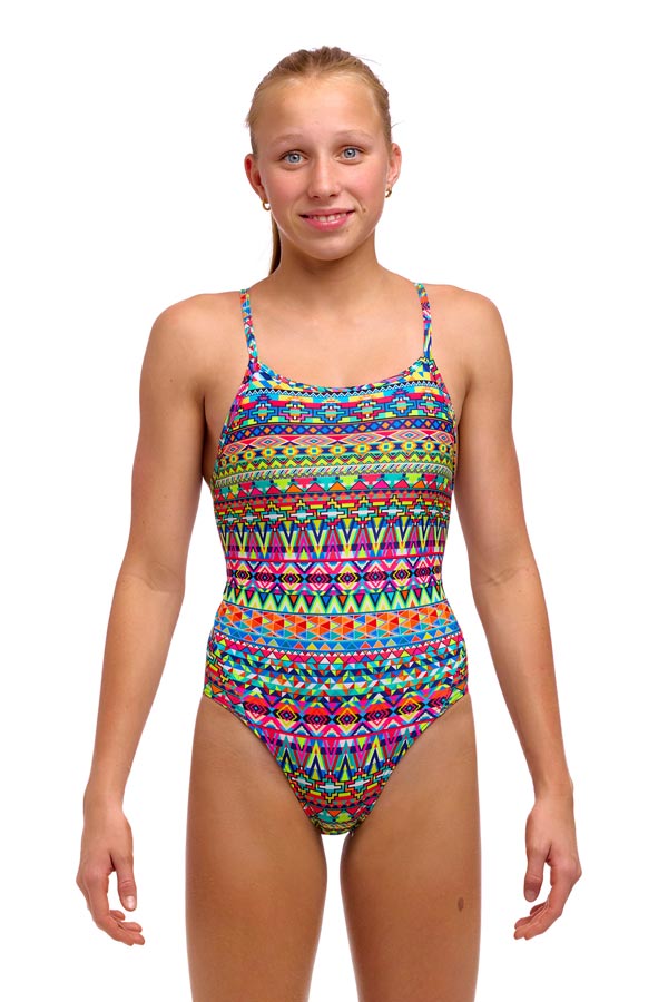 Funkita Girls Diamond Back One Piece - Packed Up