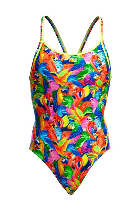 Funkita Ladies Diamond Back One Piece - Bright Birds
