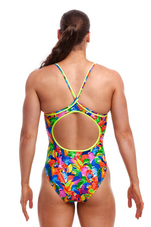 Funkita Ladies Diamond Back One Piece - Bright Birds