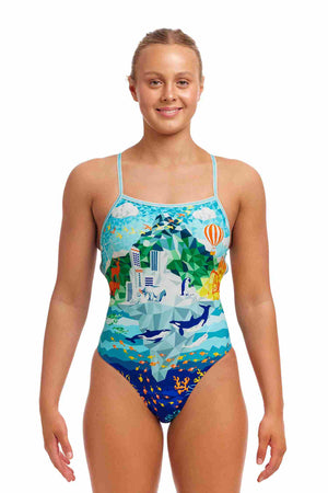 Funkita Girls Strapped in Girls One Piece - Wildermess