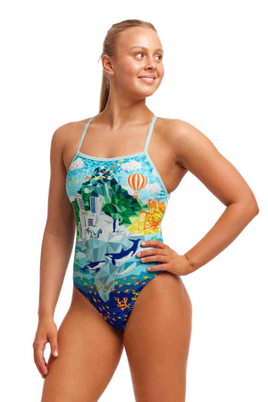 Funkita Girls Strapped in Girls One Piece - Wildermess