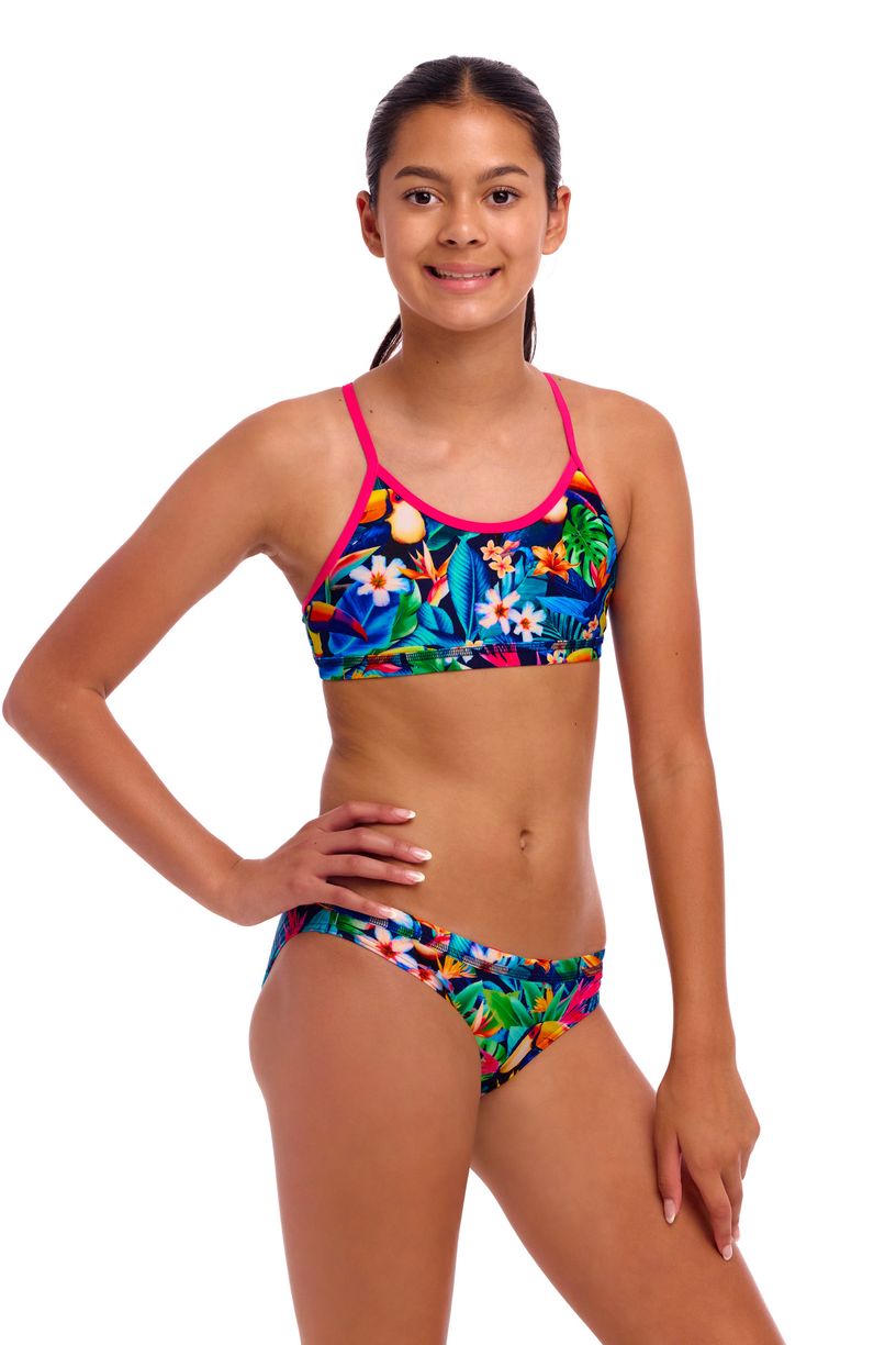Funkita Girls Racerback Two Piece - Birdie Wordie