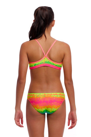 Funkita Girls Racer Back Two Piece - Melting Mayhem