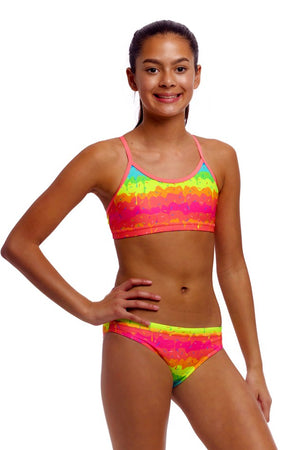 Funkita Girls Racer Back Two Piece - Melting Mayhem